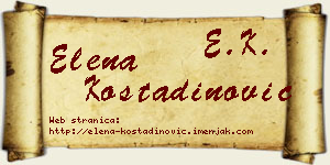 Elena Kostadinović vizit kartica